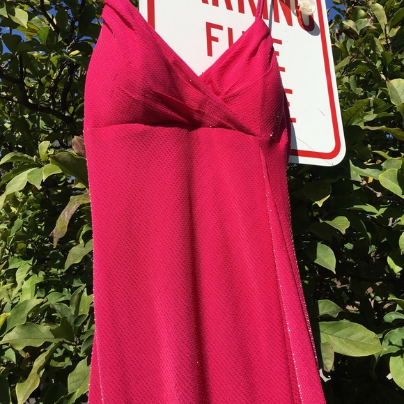 De Laru by Sheila Yen Pink Iridescent Long Gown - Picture 4 of 8